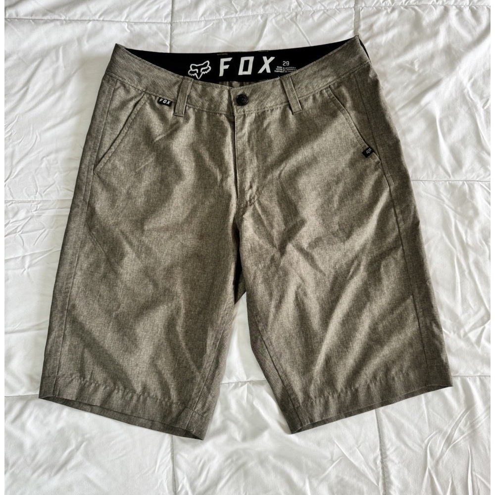 Fox Racing Tech Shorts Mens 29 Performance Hybrid Casual 11" Inseam Brown EUC